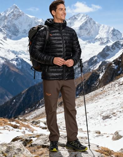 Image of Pioneer Camp Mens Lightweight Packable Puffer Jacket Hooded Insulated Thermal Puffy Winter Jackets for Running Travel