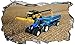 Chicbanners Sticker mural autocollant 3D pour fenêtre Motif tracteur moissonneur 1000 mm de large x 600 mm de profondeur