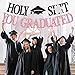 Congrats Grad 2025 Banner, You Did It Hanging Decorations, Glittery Class of 2025 Graduation Party Decorations Supplies(Pink)