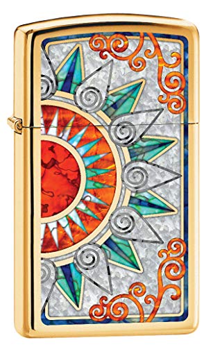 Encendedor Zippo Slim Fusion Flowers Latón miniatura 1