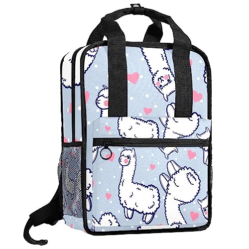 Sac à dos pour garçons Lama Alpaga multicolore 35.5x26x12 cm