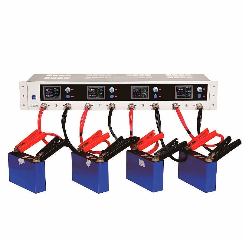 Batteriekapazitätsanzeige Hochpräziser 4-Kanal-5V-50A-Lade-Entlade-Detektor, Spannungsausgleichs-Lithiumbatterie-Kapazitätstester For Akkus
