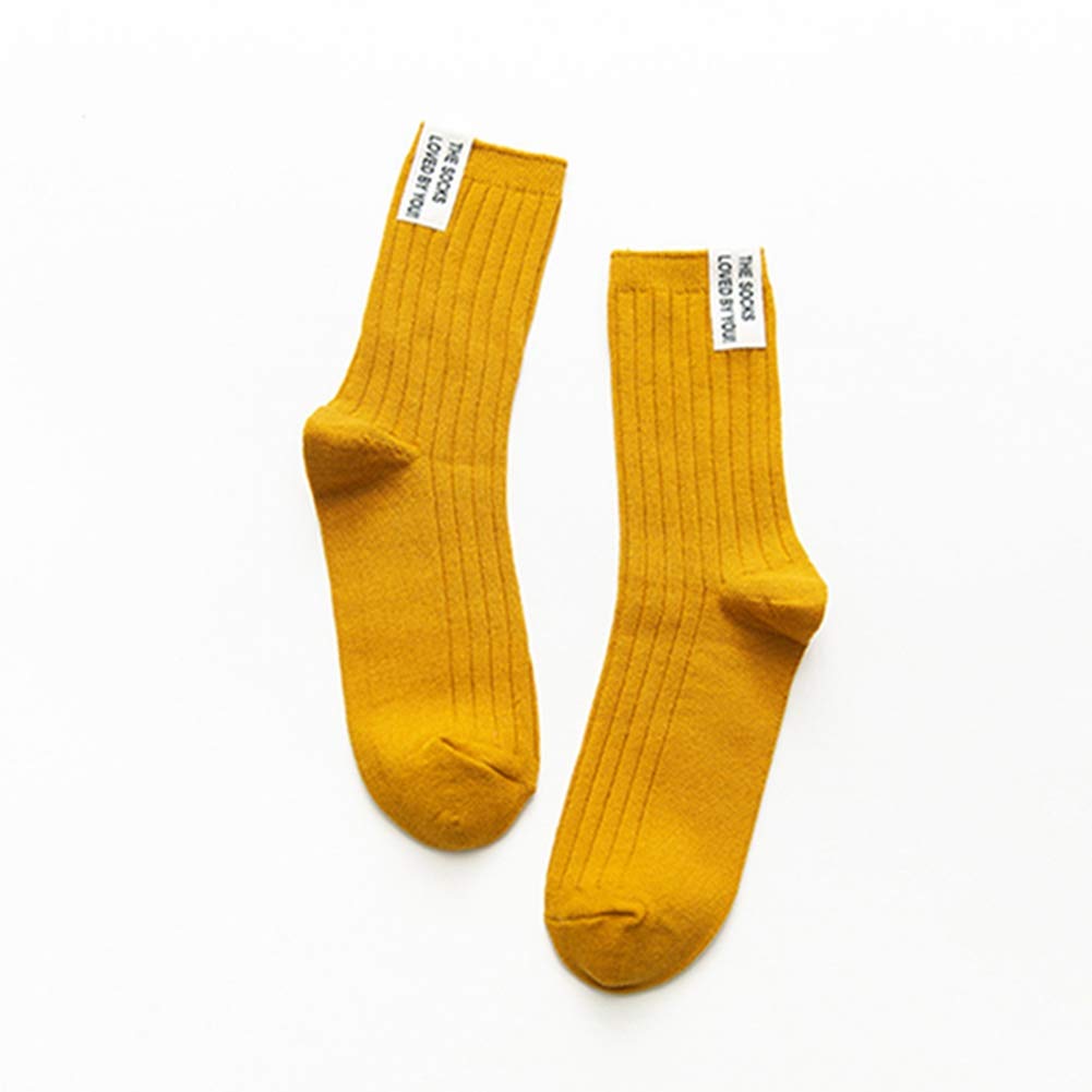 10 pares de calcetines de algodón para mujer, supertranspirables, monocolor, rayas verticales, 10 colores