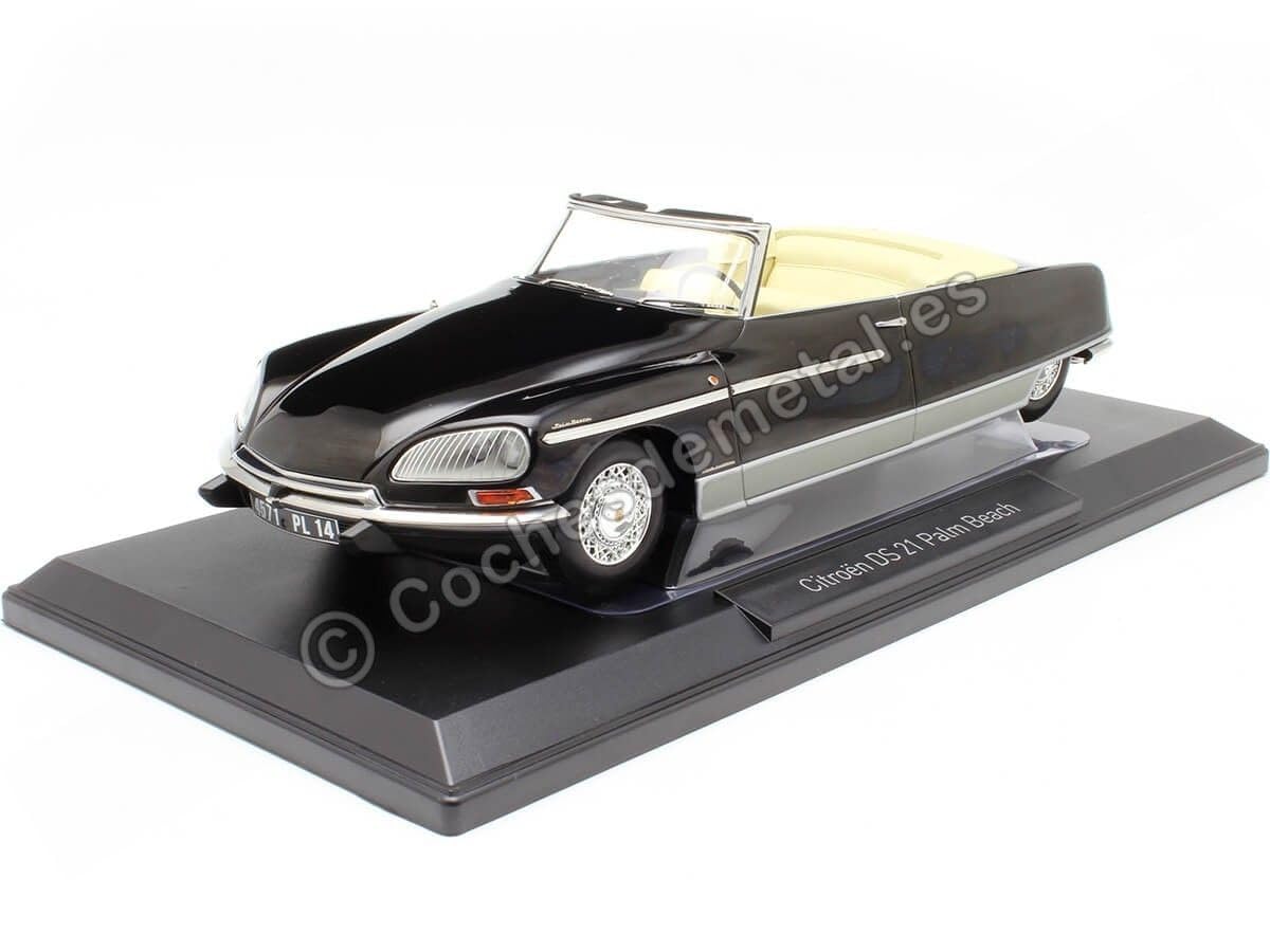 Norev NV181746 1:18 Citroen DS 21 Palm Beach 1968-Black Collectable Model, Multi, Multicolor, 10 cm x 4 cm x 4 cm