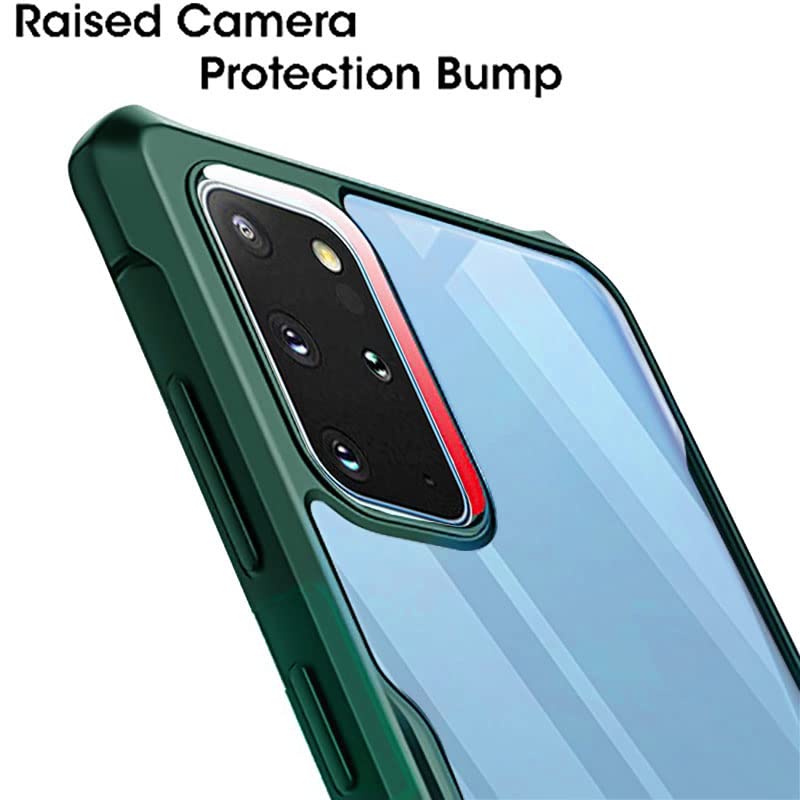 Image of WOW IMAGINE Shock Proof Clear Protective Back Case for Oppo Reno 8 Pro - AirEDGE Technology | 360 Degree Camera Protection | Transparent Hybrid Back Case Mobile Cover - Green