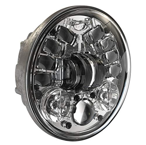 J.W. Speaker 0555101 Model 8690 LED High and Low Beam Adaptive Headlight with Chrome Inner Bezel, 1 Pack