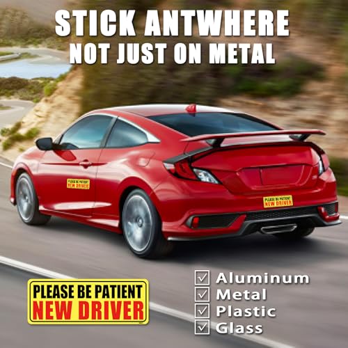 BOKA Novo ímã de motorista para carro, atualizado, por favor, seja paciente estudante motorista, sin