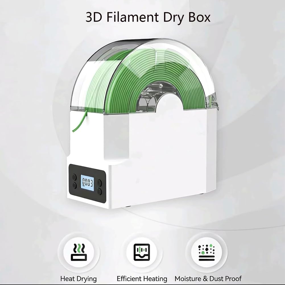Secador De Filamento para Impresión 3D, Deshidratador Filamento Impresora 3D con Pantalla Táctil, Calentamiento Rápido De 360° Y Temperatura Ajustable 40 ℃ -55 ℃, para Hogar Y Estudio