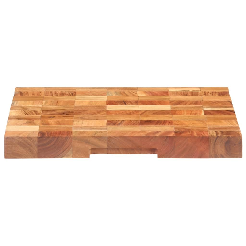 Hackblock 50×30×3,8 cm Akazie Massivholz,Heim & Garten,Küche & Esszimmer,Küchenhelfer & -utensilien,Schneidebretter,Braun,5.8 kg-286572