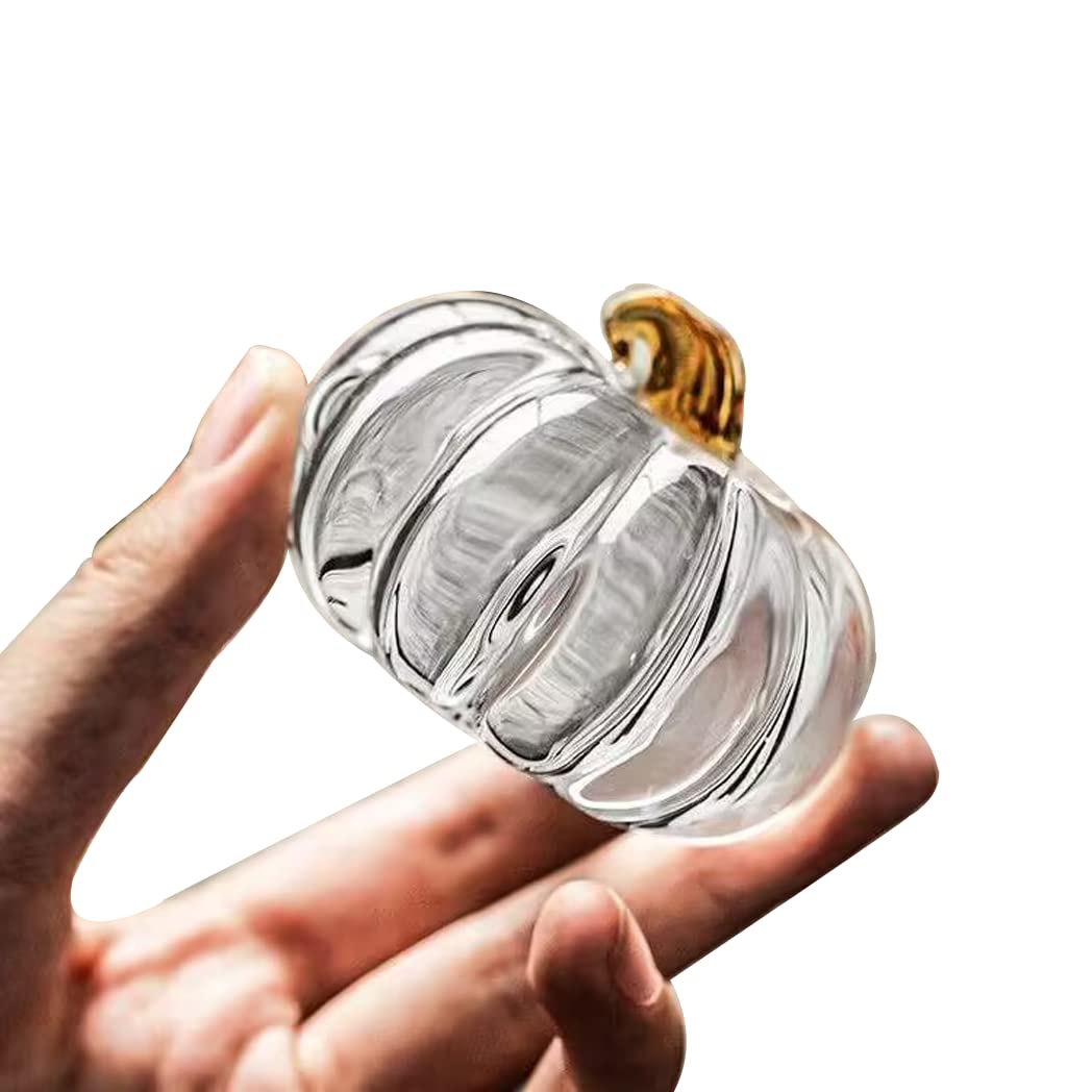 Amazon.co.jp: クリアガラスカボチャ文鎮装飾、エレガントな