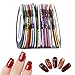 Produktbild IWILCS 45 Rollen Nail Art Stripes Tape, Nageldesign Nail Art Stripes, Striping Tape Zierstreifen Packung in verschiedenen Farben, Sticker Nageldesign Deko DIY Nagelstudio