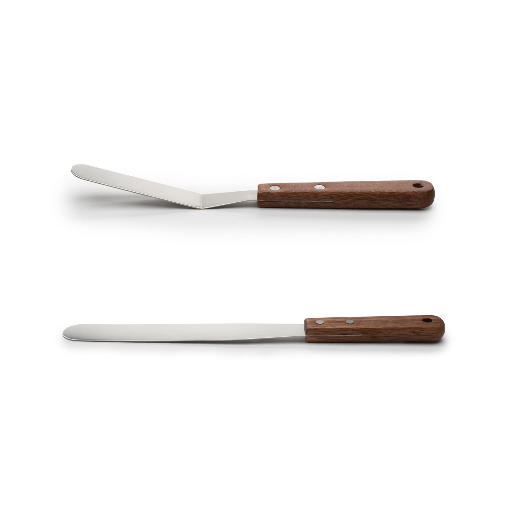 Fox Run Icing Spatula Set, 8" Offset and 13" Flat Decorating Spatulas, Stainless Steel