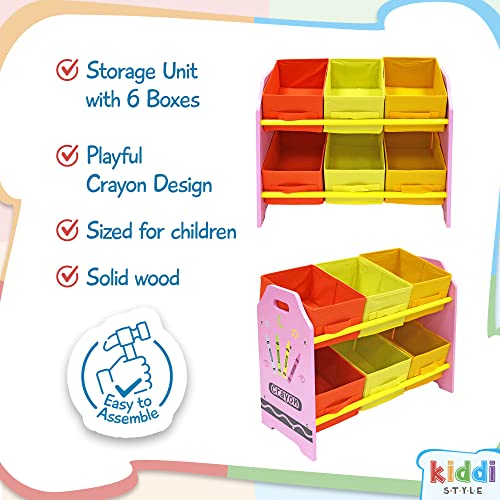 Kiddi Style Pastello Scaffale Porta Giocattoli per...