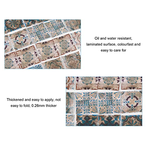 Decalques de Azulejo, Vintage Antigo 24 Peças Adesivo de Azulejo para Banheiro
