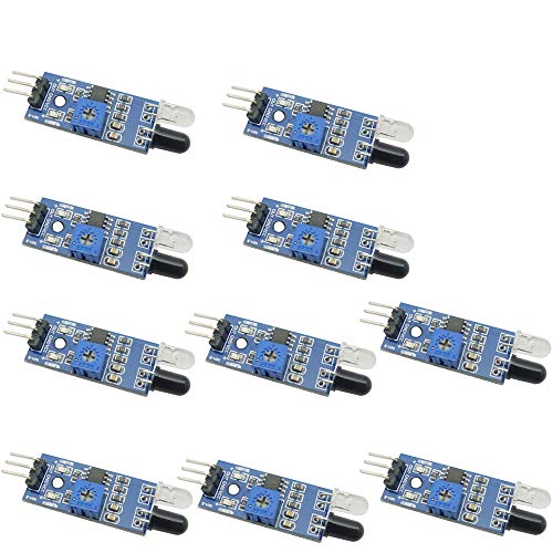 Aihasd 10PCS LM393 Infrarot Kollissions und Hinderniserkennung Sensor Modul for Arduino for Smart Robot Auto