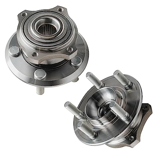 Image of Detroit Axle - Rear 2pc Wheel Bearing Hubs for 2006-2009 Dodge Charger 2005-2009 Magnum Chrysler 300, 2 Wheel Bearing and Hubs Assembly 2007 2008 Replacement