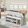 Scarpiera Con Seduta COSTWAY - Panca Con Cuscino, Contenitore, 104x30x48cm, Bianco, Porta Scarpe Ingresso - Foto 13