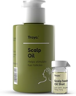 Scalp Oil with Coconut Oil, Bhringraj Oil for Hair Growth, Bergamot Essential Oils, ORPL, and Ylang Ylang (87ml)