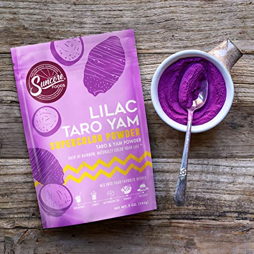 Suncore Foods Lilac Taro Yam Supercolor Powder, Light Purple Food Coloring Powder, Gluten-Free, Non-GMO, 5oz (1 Pack) - Thumbnail 3