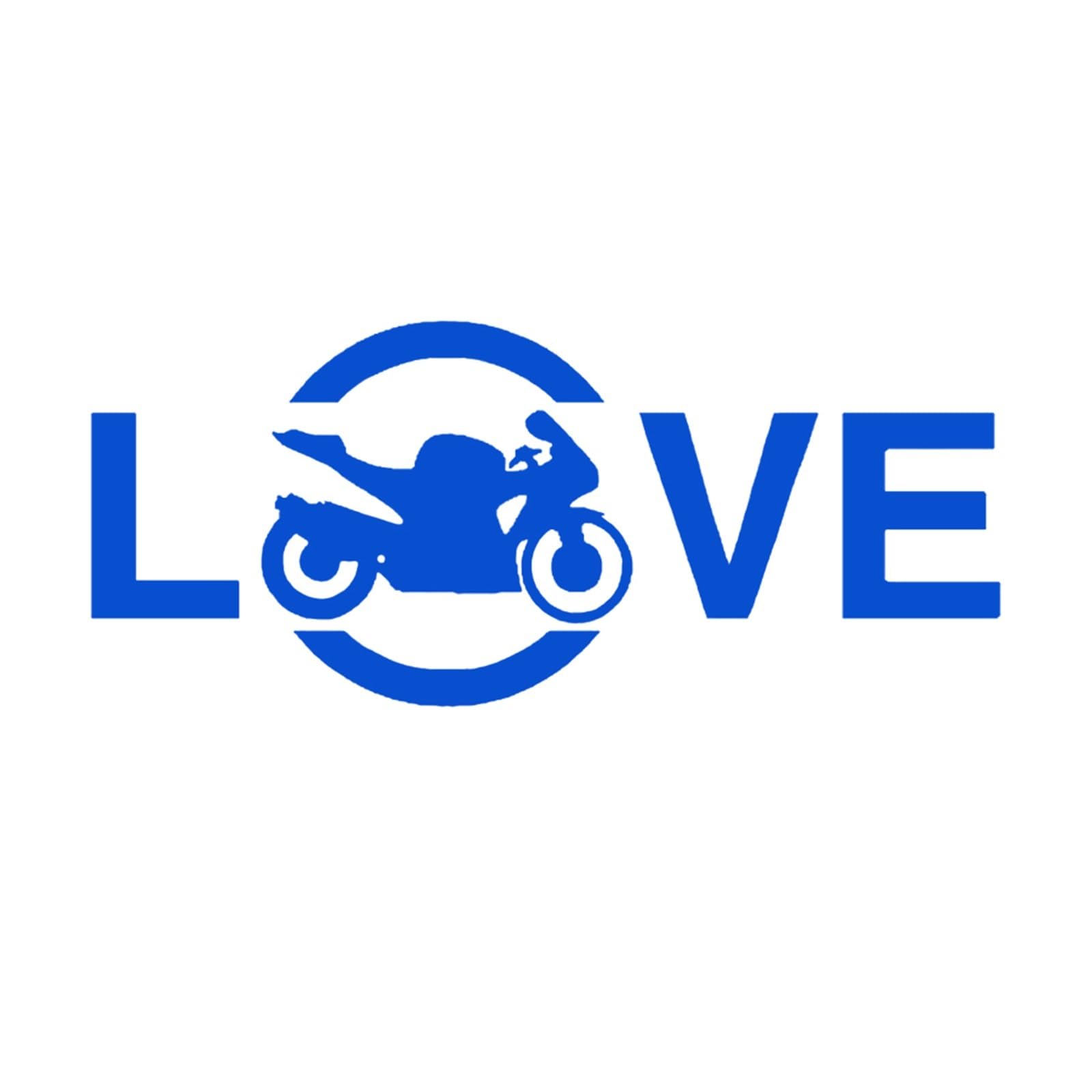FGLFPXI 16CM*6.8CM Love Motorcycle Car Stickers Fuel Racing Reflective Decoration Decals