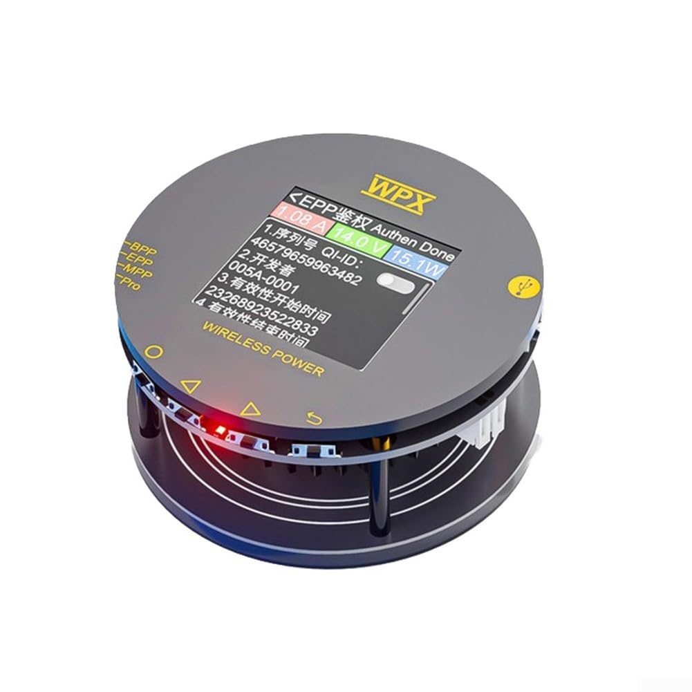 QI2 Probador inalámbrico de carga rápida 25W, herramienta de prueba de protocolo Qi2 para el rendimiento del cargador inalámbrico