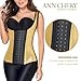 Ann Chery Corset Waist Trainer for Women’s Weight Loss - Colombian Waist Cincher With Straps - 3 Hook Vest Body Shaper Gold