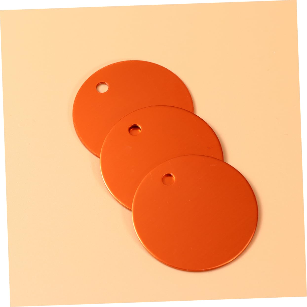 Operitacx Etichetta vuota medagliette per gatti portachiavi in ​​​​acrilico per vinile Resistente alla ruggine Accessori per ciondolo medaglietta cane targhetta cane rosso