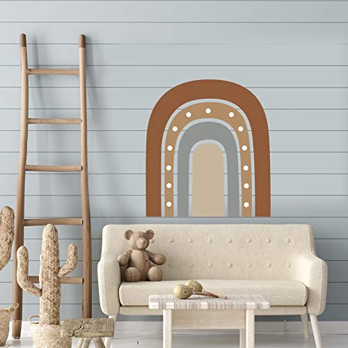 REGENBOGEN Wandtattoo im Boho Style | handgezeichnet | AUFKLEBER Kindergarten | Wandsticker Kinderzimmer Babyzimmer (Brownie) Cover