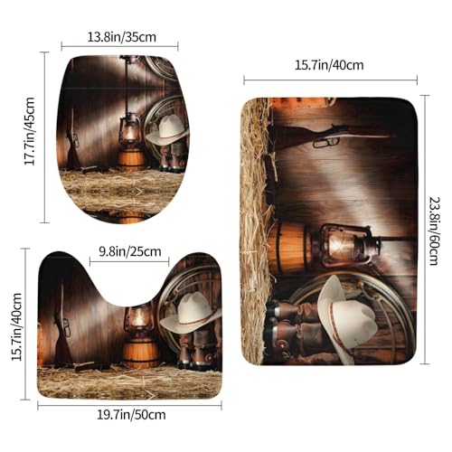 Tapis de bain absorbants de qualité supérieure style American West Rodeo pour hôtels