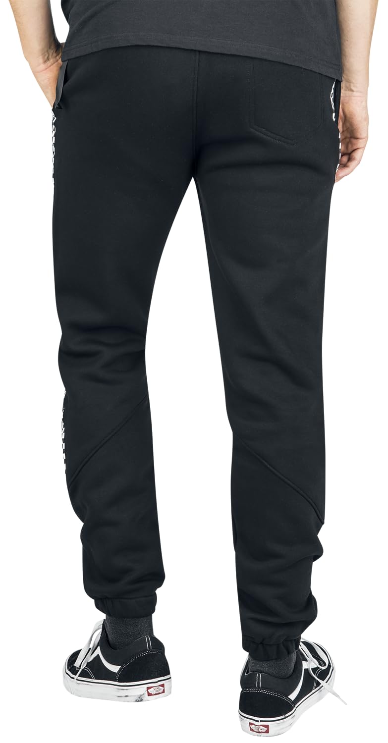 Chet Rock Tape Jogger Uomo Pantaloni tuta nero 65% cotone, 35% poliestere