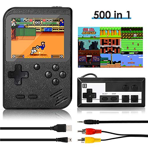 Handheld Game Console, Retro Mini Game Player with 500 Classic FC Games, 3.0