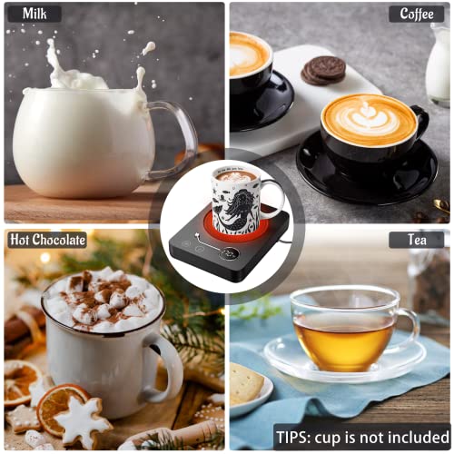 Mug Warmer - Coffee Mug Warmer For Desk - Auto Shut Off Coffee Warmer With 2-12Hrs Timer And 3 Temperature Setting, Portable Cup Warmer For Beverage, Coffee, Milk, Tea, Candle Wax, Ideal Xmas Gift #TOP4
