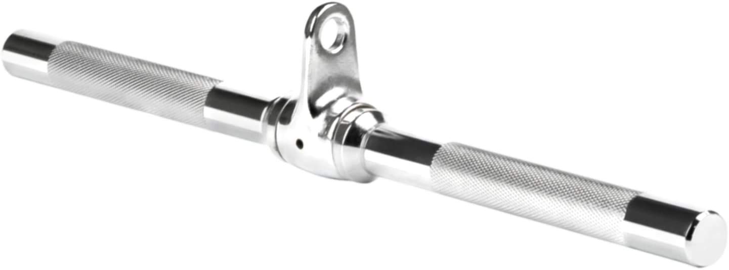 ASESS 20 inch Barbell Deluxe Straight Bar Cable Attachment with Rubber Handgrips-image-8