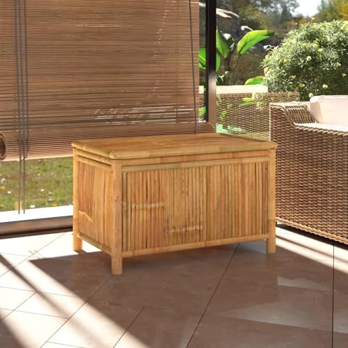 Rantry Baúl de jardín 90 x 52 x 55 cm de bambú