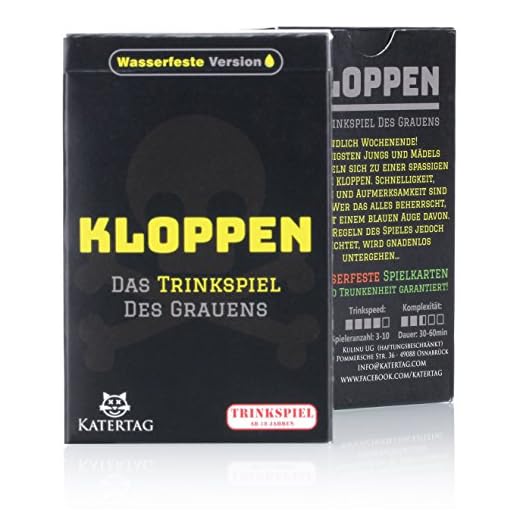 DENKRIESEN - klattschen® - White Edition - Die offizielle Erweiterung des Kult-Trinkspiels, Ausführung:Spielkartenkarton 7 Katertag Trinkspiel | Partyspiel | Kloppen - Das Trinkspiel des Grauens - Das actiongeladene Reaktionsspiel für Erwachsene ab 18 - lustiges Kartenspiel - wasserfeste Kunststoffkarten