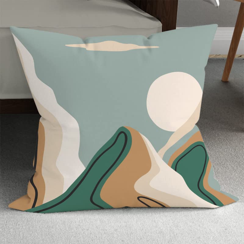 Housse coussin 45x45 la montagne pour un salon cocooning et chaleureux