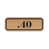 RDW (4X .40 Metallic Ammo Can Badge Sticker Self Adhesive Label 3M Bullet 40 - Bronze