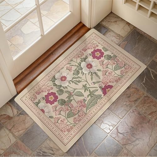 Florielle Stone Bath Mat 60 x 40cm Diatomaceous Earth Shower Mat Non-Slip Super Absorbent Diatomite Stone Bathroom Rugs Quick Drying Floor Mat for Bathroom Bathtub Sink Kitchen Decor
