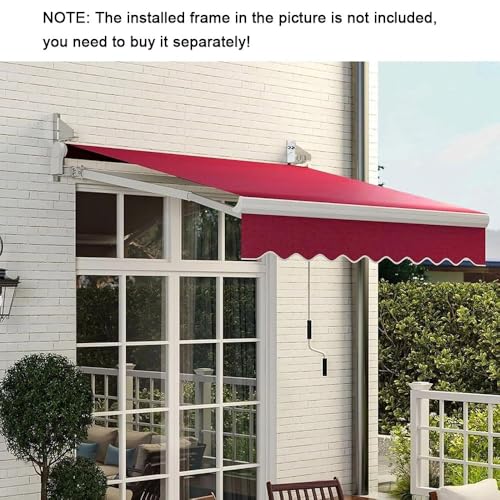 Toile pour auvent de balcon imperméable Sune en polyester vert 4x2 m - 3