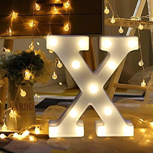 Light Up Letters,SMYTShop Warm White LED Letter Light Up Alphabet Letter Lights for Festival Decorative Letter Party Wedding (X)