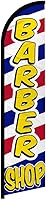 Vista 1 de Bandera publicitaria sin viento para barbería, perfecta para peluquerías, salones, cortes de pelo