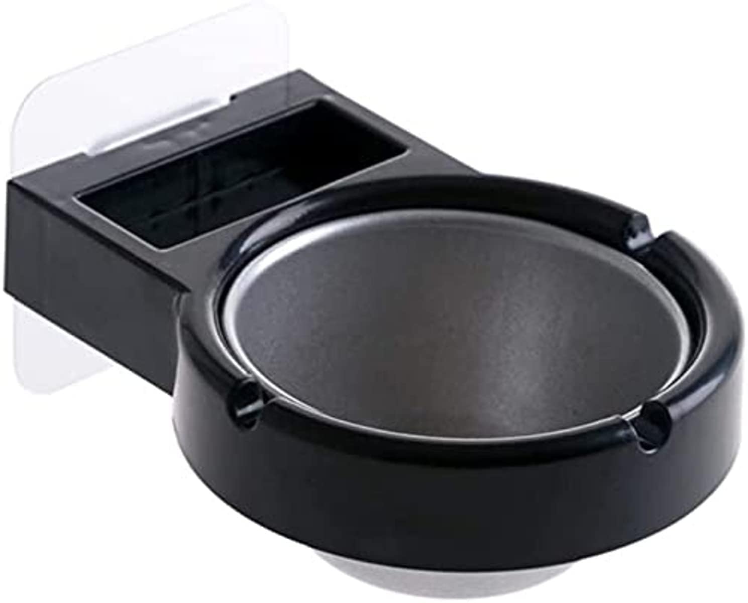 SNEHANSH Wall Mounted Stainless Steel Ash-tray Bathroom Storage Rack, Ash Holder for Smokeless, Wind Cool Ashtray Mold, Cigarette Ashtray for Outdoor Use (BLACK)