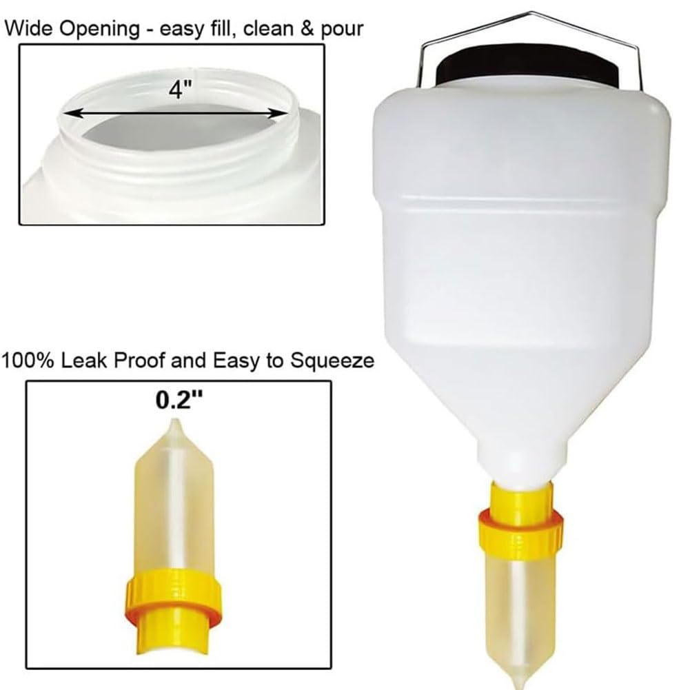 Dispenser for salse da appendere, bottiglie di ketchup da 3,5l/5,5l spremute,sistema di dispenser for salse ricaricabile, adatto for prodotti alimentari come salse for catering come pomodoro,senape(Sq