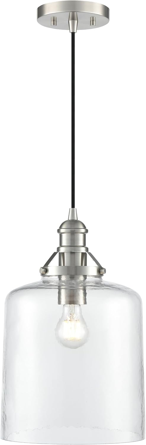 ML Lighting 218201-BN Khrisa 10" Wide 1-Light Pendant - Brushed Nickel Brushed Nickel 10-Inch