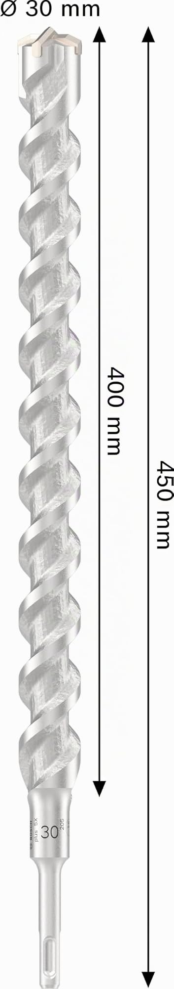 Bosch 1x Broca para martillo PRO SDS plus-5X (para Hormigón armado, Hormigón, Ø 30,00 mm, Professional Accesorios Martillo perforador)