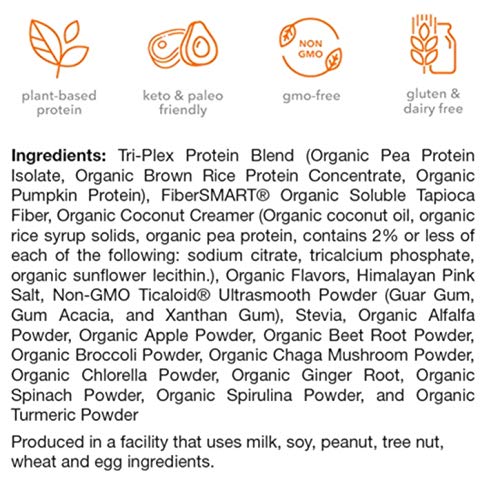 310 Nutrition - Vegan Organic Plant Powder And Meal Replacement Shake - Gluten, Dairy, And Soy Free - Keto And Paleo Friendly - 0 Grams Of Sugar - Salted Caramel - 28 Servings #TOP5