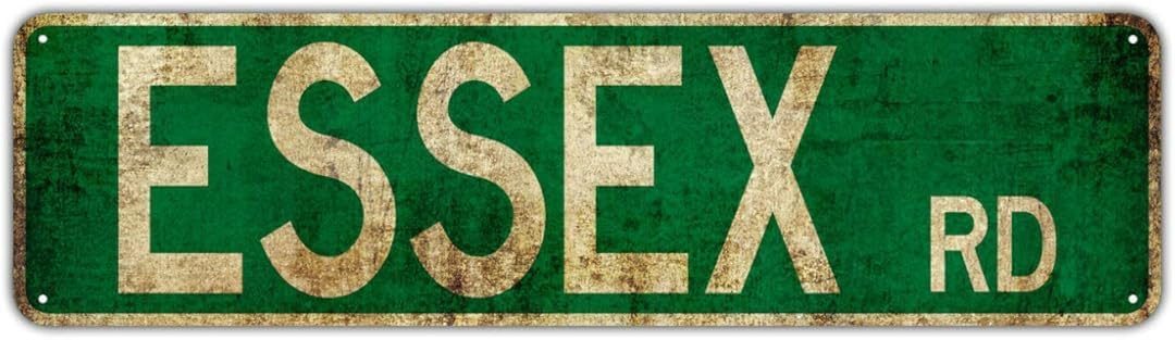 Essex RD Decor Wall Man Cave Bar Street Rustic Vintage Retro Metal Sign Street Sign 4x16 inches