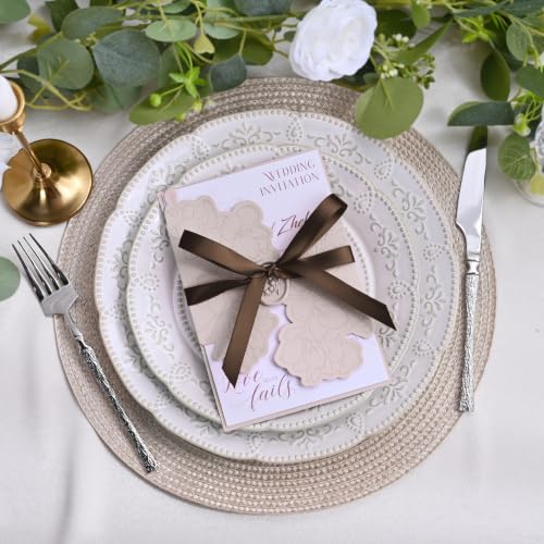 Image of Double Face Brown Satin Ribbon 1 /2 inch X50 Yards Polyester Brown Ribbon for Gift Wrapping Very Suitable for Weddings Party Invitation Decorations and More