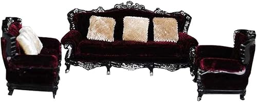 Fendawn Strive 3 piezas de accesorios para muebles de casa de muñecas de tamaño mini, serie de sala de estar, modelo de silla de sofá (color