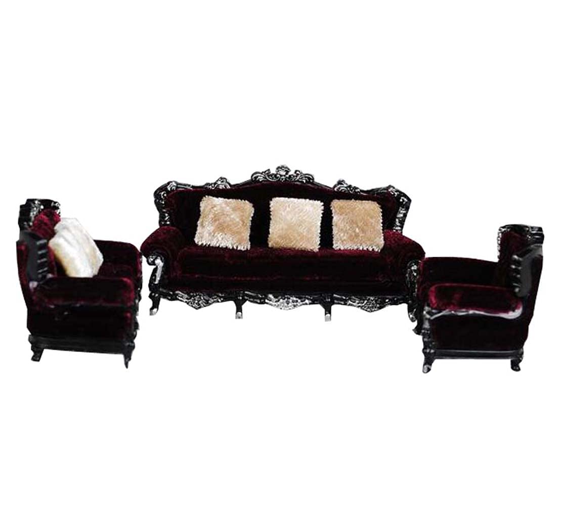Canapé de maison de poupée miniature et ses chaises de salon